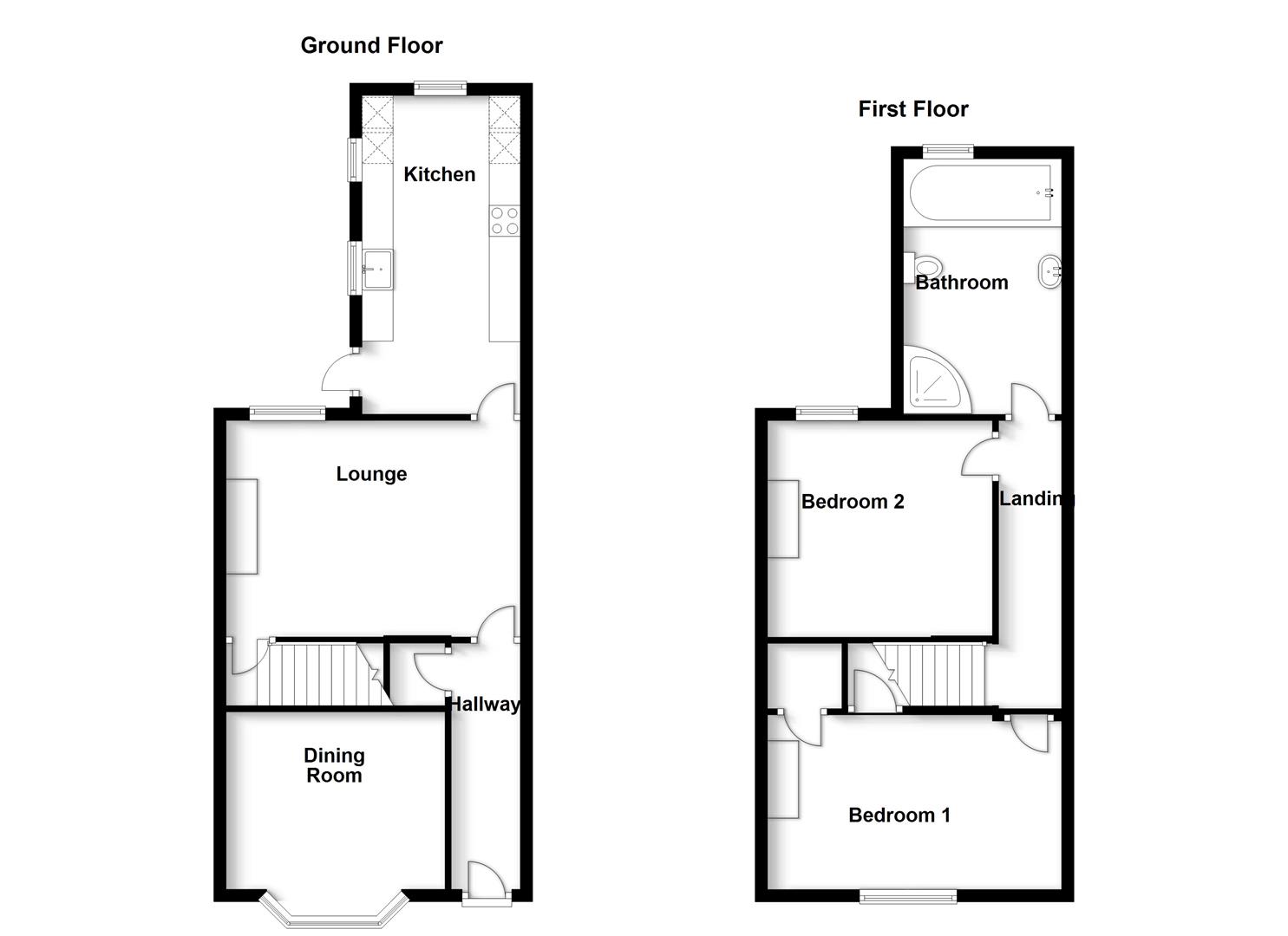 Floorplans For Rokeby Street, Rugby