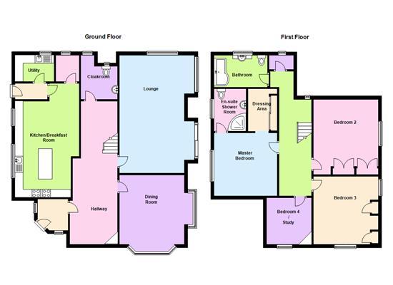 Floorplans For Dalkeith Avenue, Bilton, Rugby