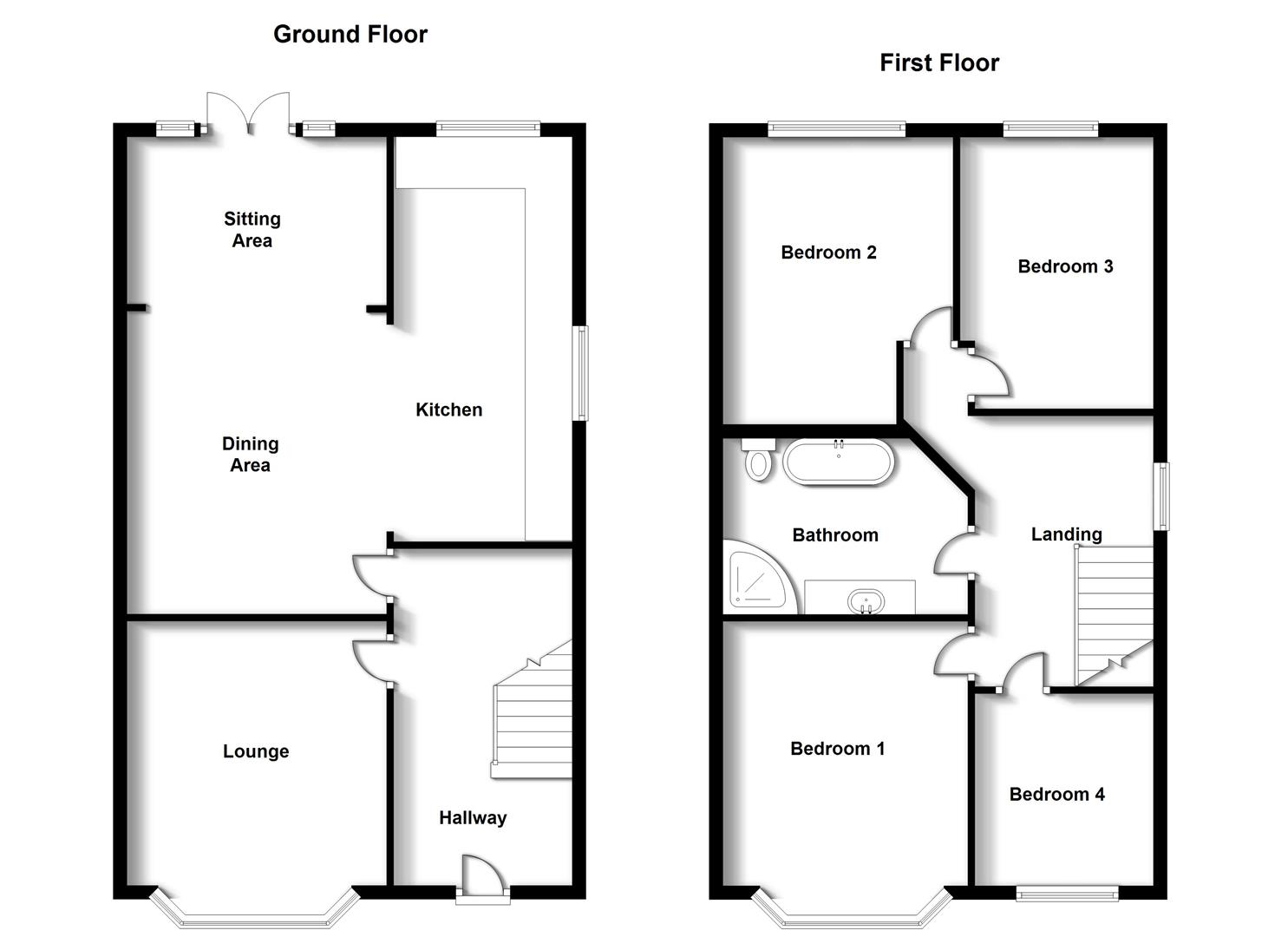 Floorplans For Willoughby Place, Hillmorton, Rugby