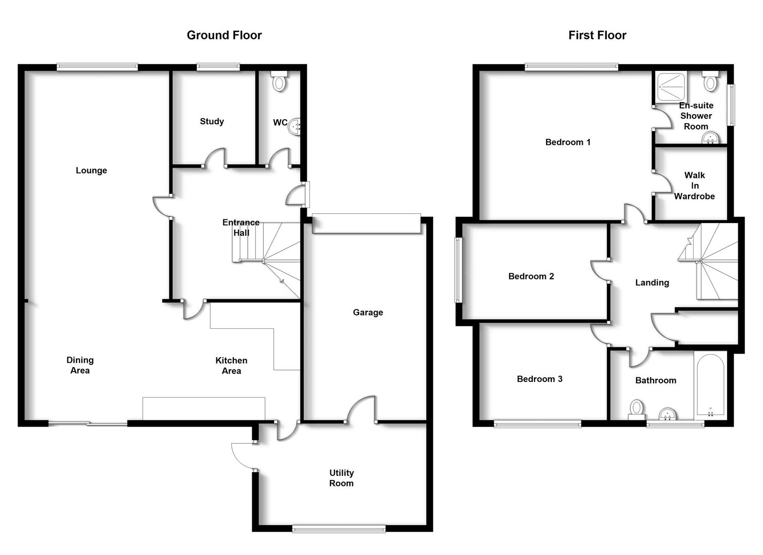 Floorplans For Wolsey Road, Rugby