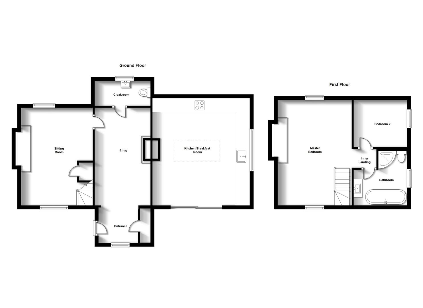 Floorplans For The Heath, Dunchurch, Rugby