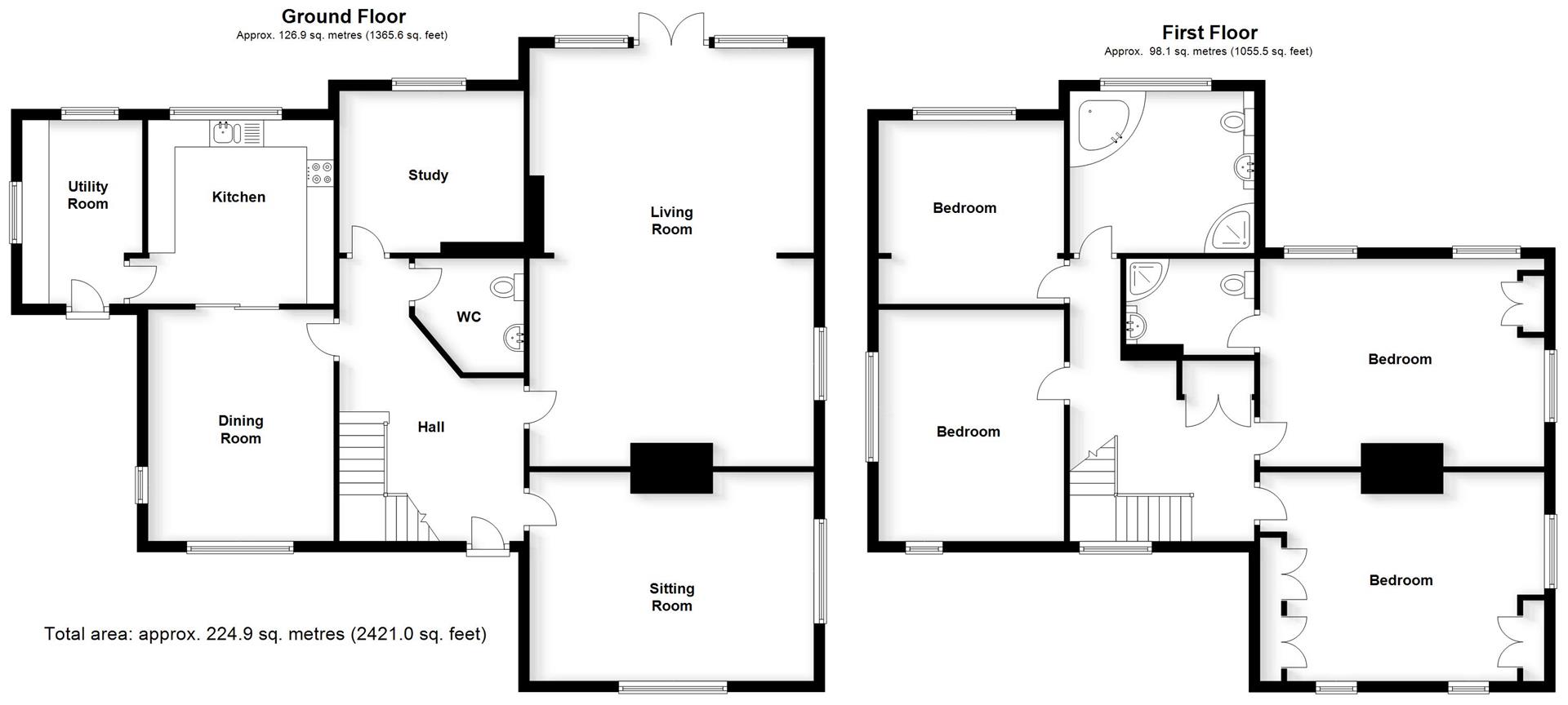 Floorplans For Church Walk, Bilton, Rugby