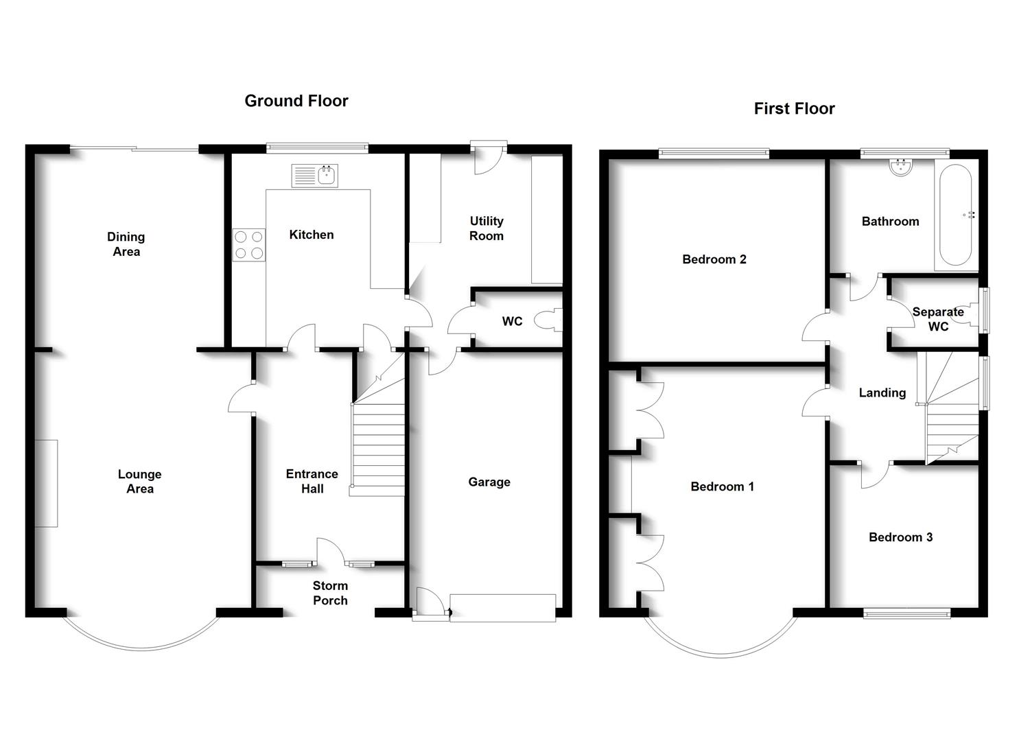 Floorplans For Lower Hillmorton Road, Hillmorton, Rugby