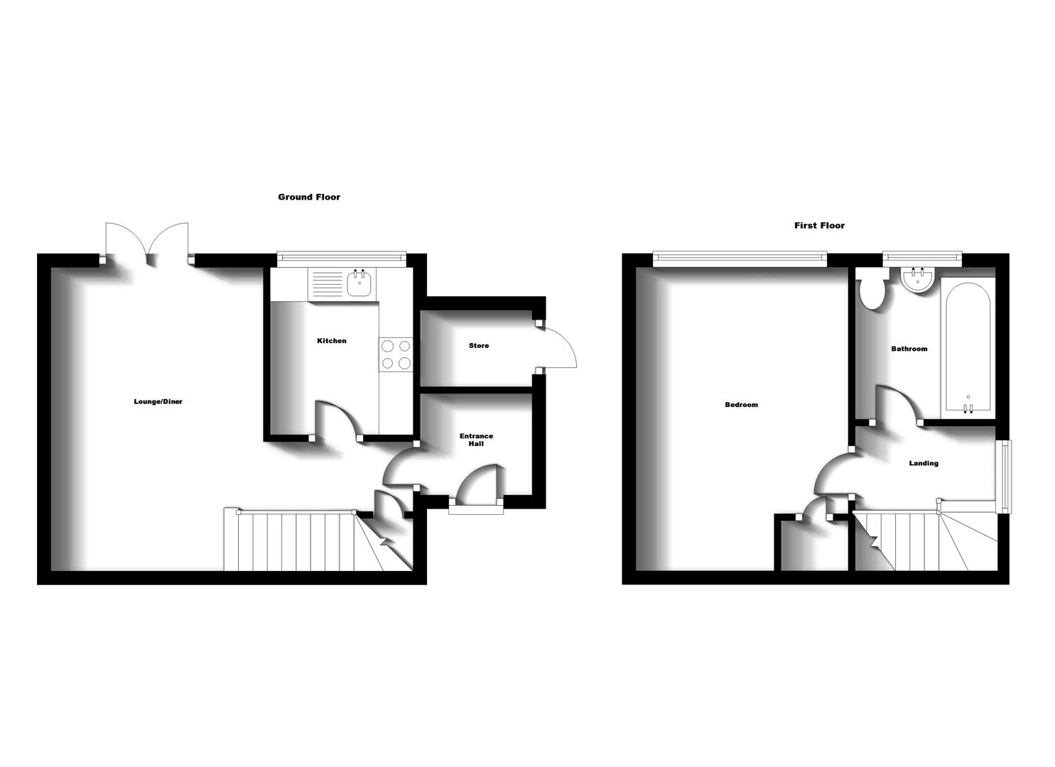 Floorplans For Village Mews, Bilton, Rugby