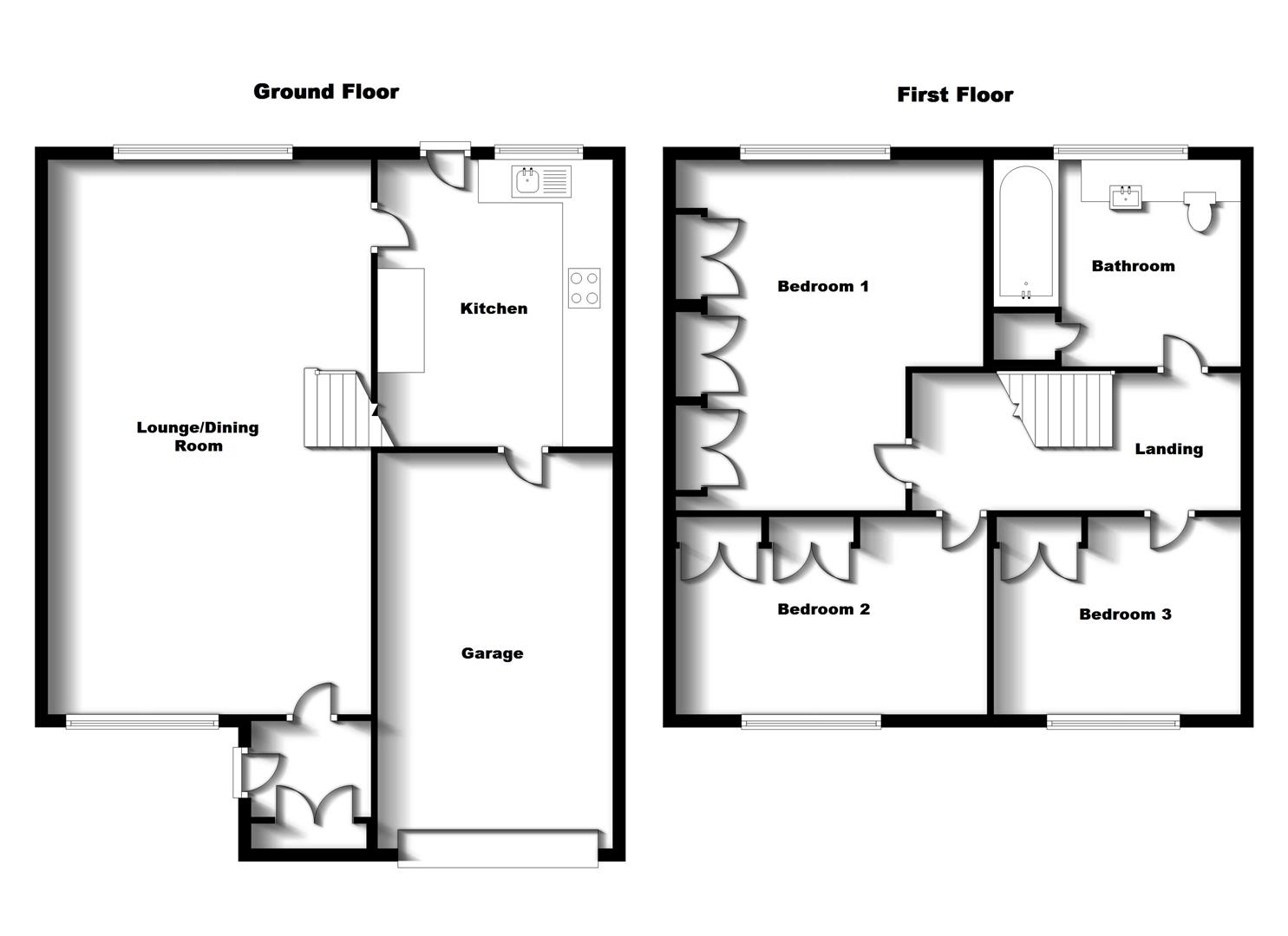 Floorplans For Norton Leys, Hillside,Rugby