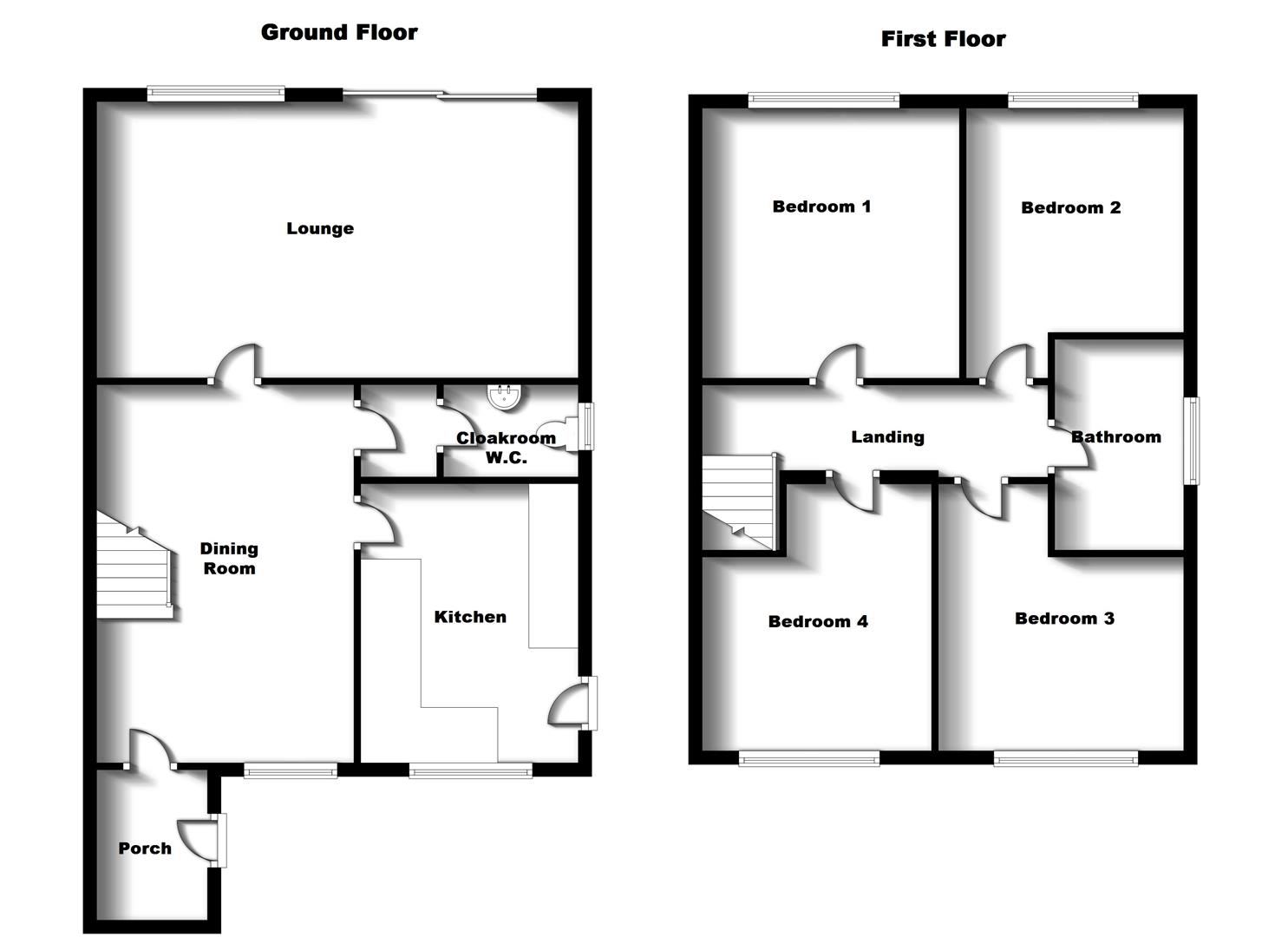 Floorplans For Norton Leys, Hillside, Rugby
