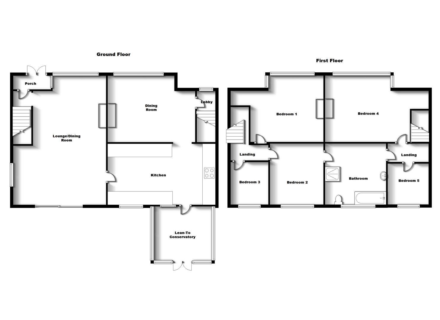 Floorplans For Balcombe Road, Rugby