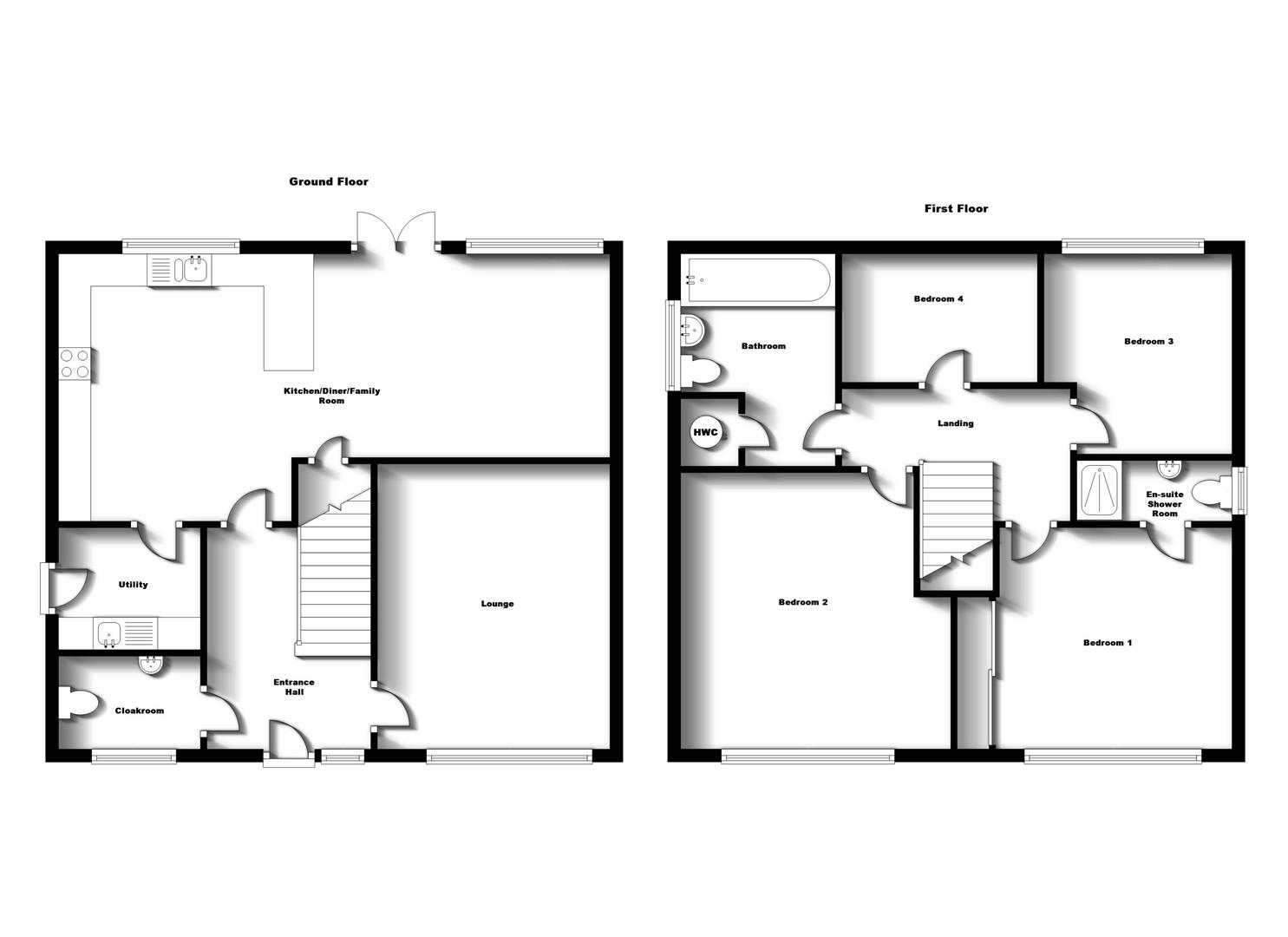 Floorplans For Sigwels Road, Cawston, Rugby