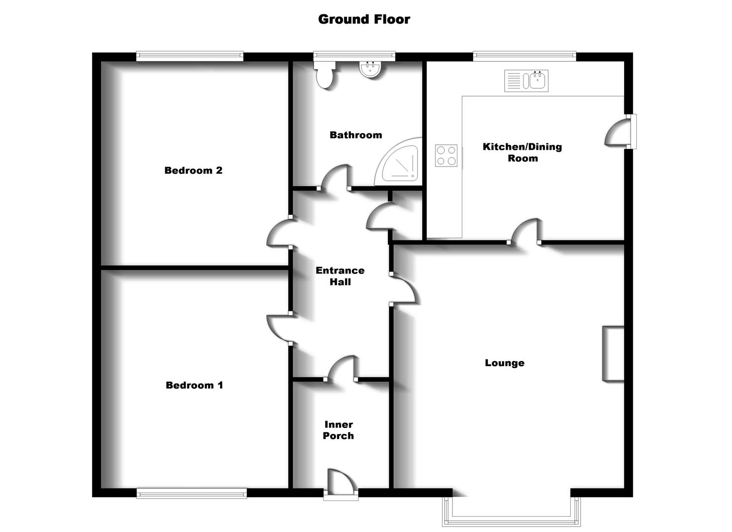 Floorplans For Larch Close, Bilton, Rugby