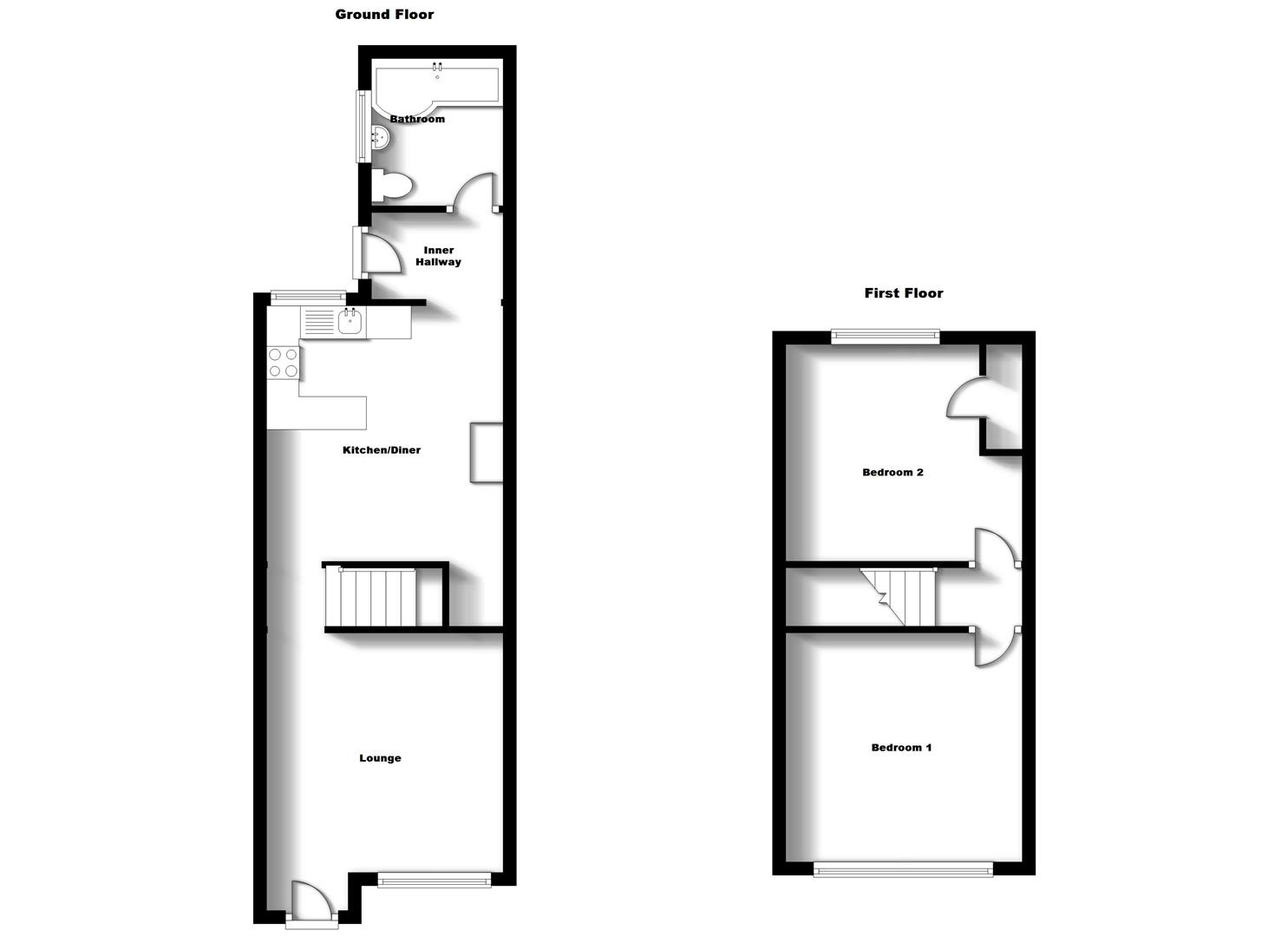 Floorplans For Chapel Street, Long Lawford, Rugby