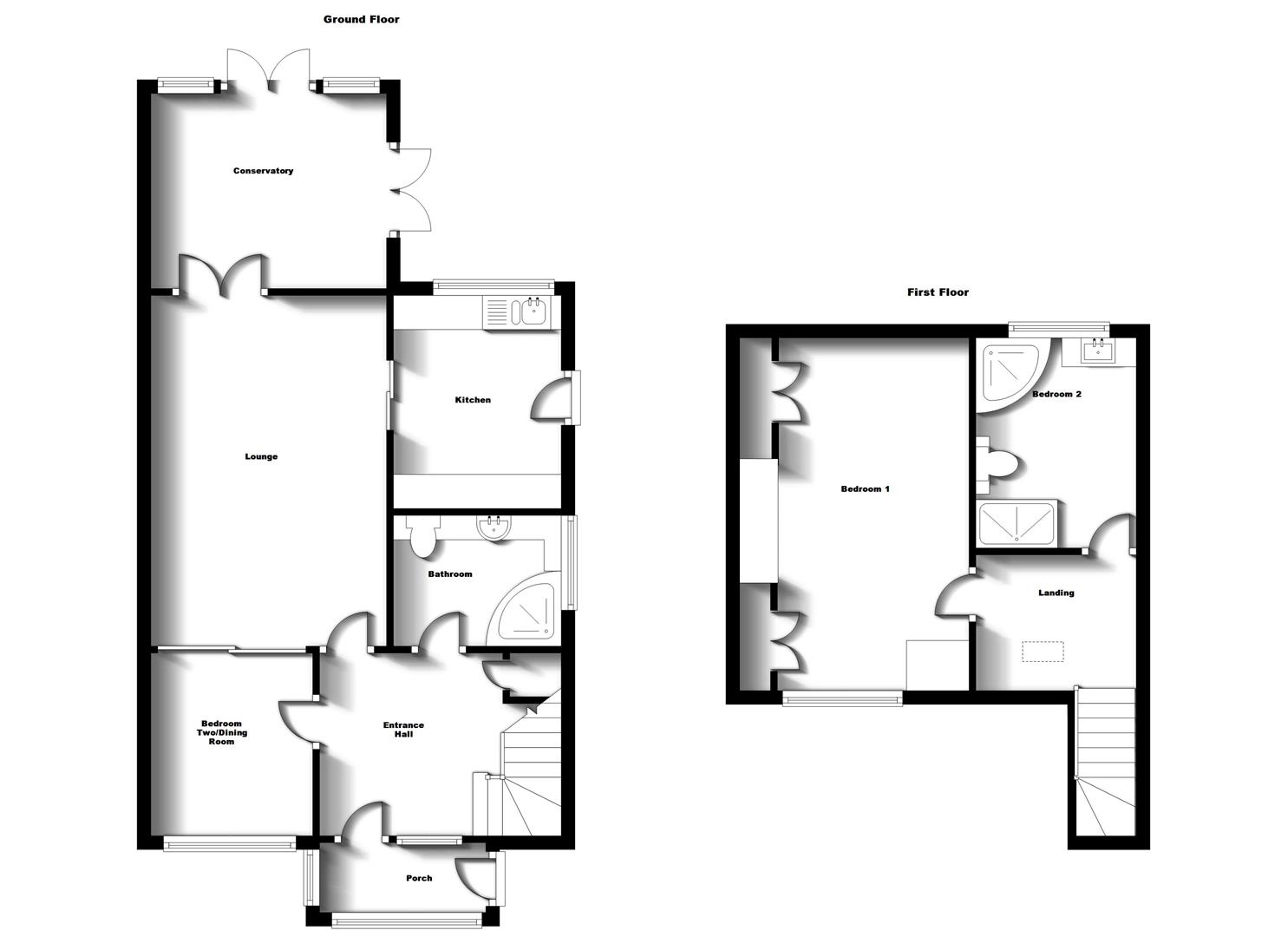 Floorplans For Firs Drive, Town Centre, Rugby