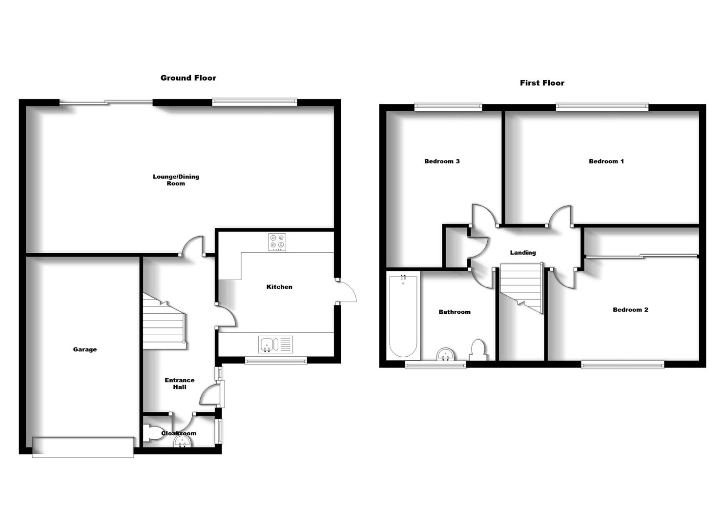 Floorplans For May Lane, Bilton, Rugby