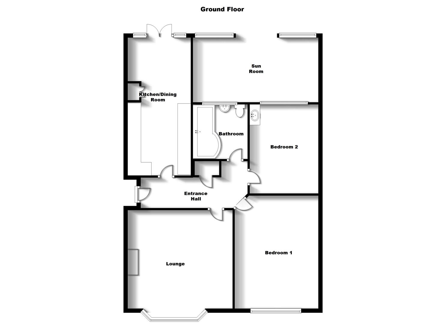 Floorplans For Tennyson Avenue, Shakespeare Gardens, Rugby