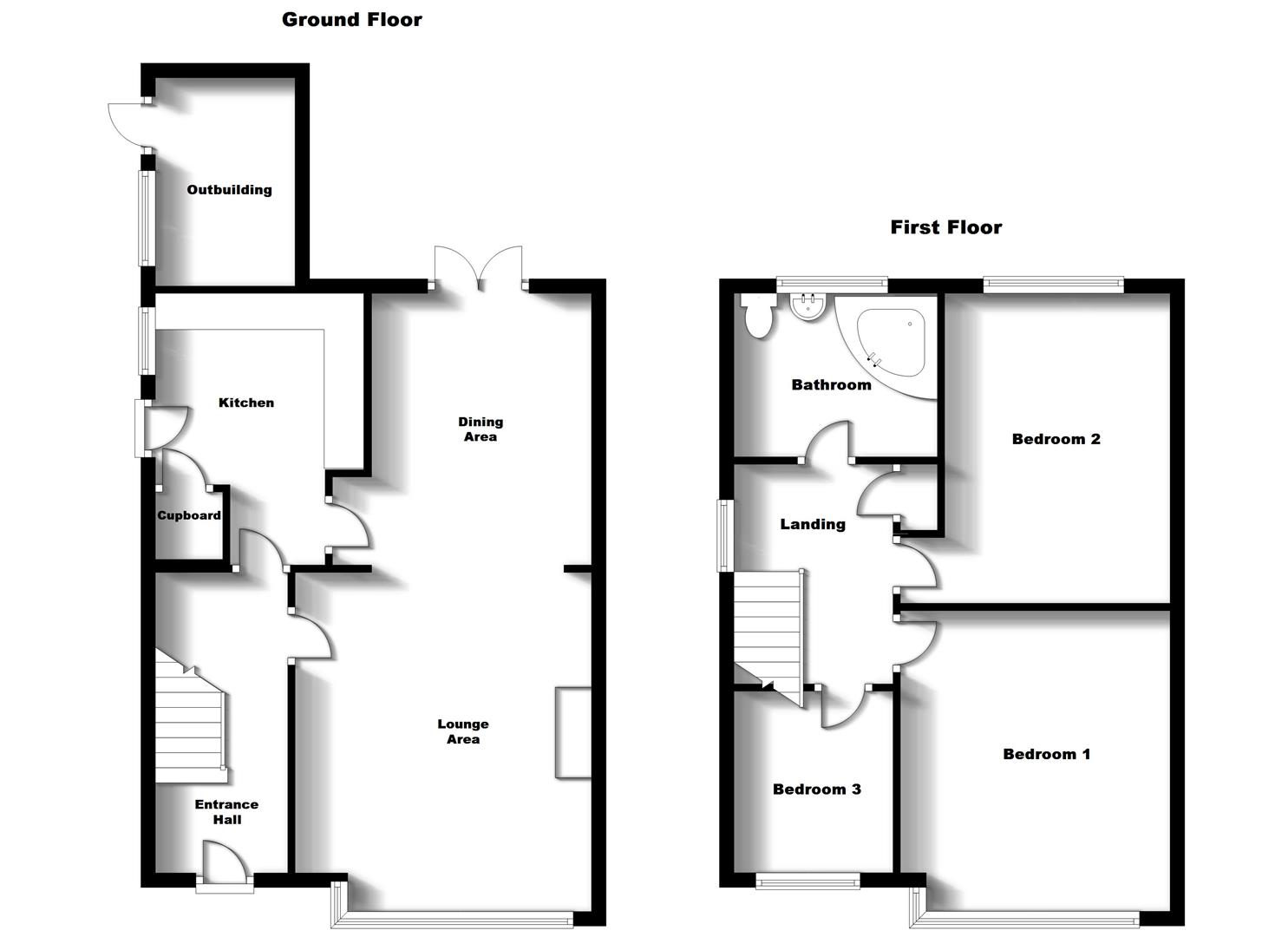 Floorplans For Hibbert Close, Rugby