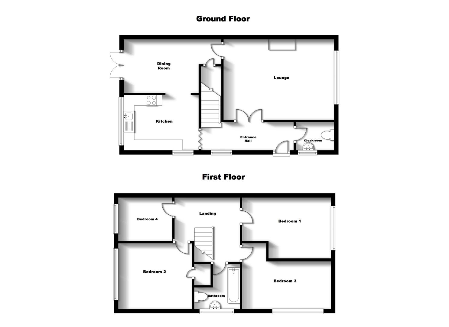 Floorplans For Keyes Drive, Bilton, Rugby