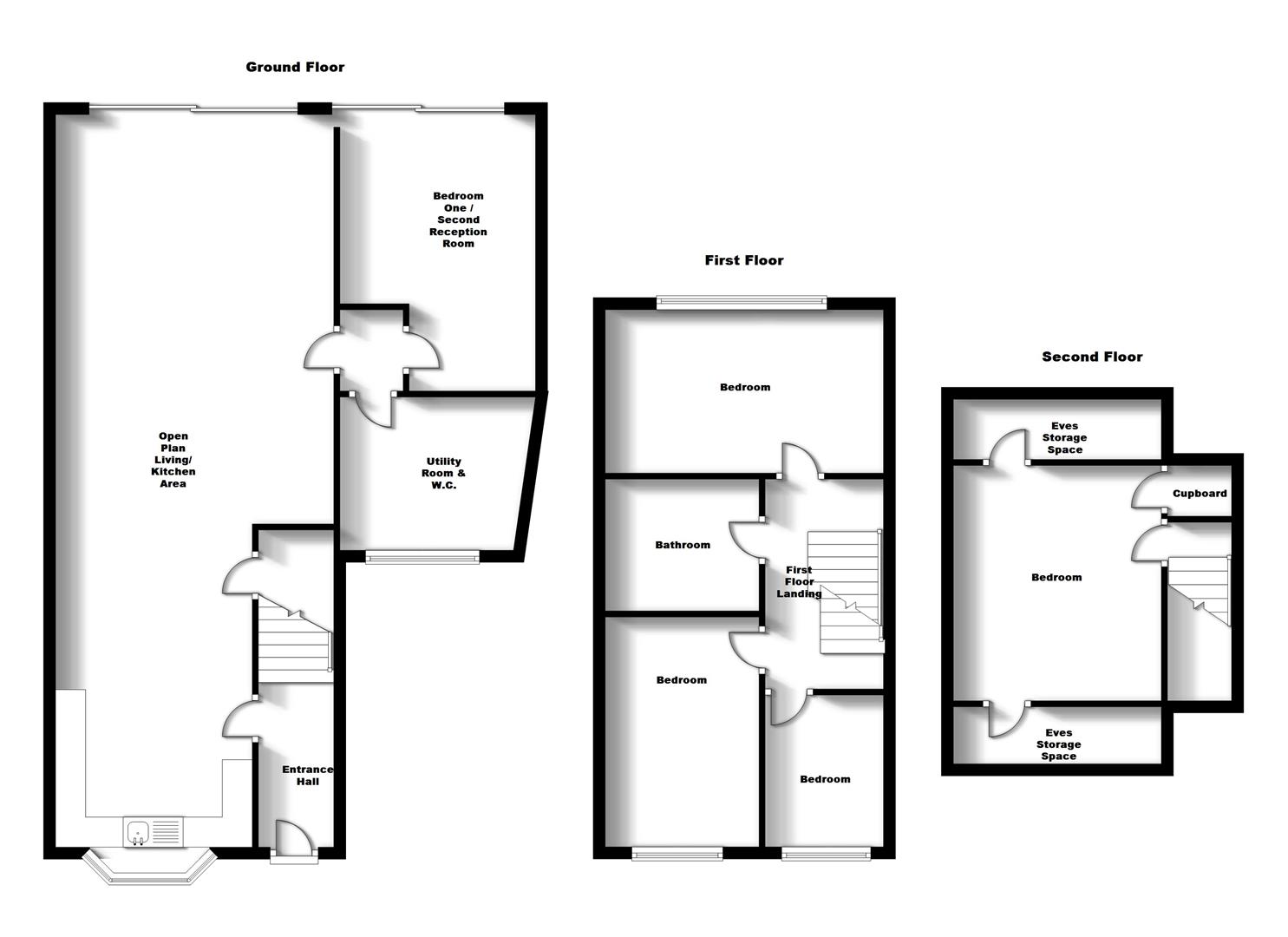 Floorplans For Freemantle Road, Bilton, Rugby