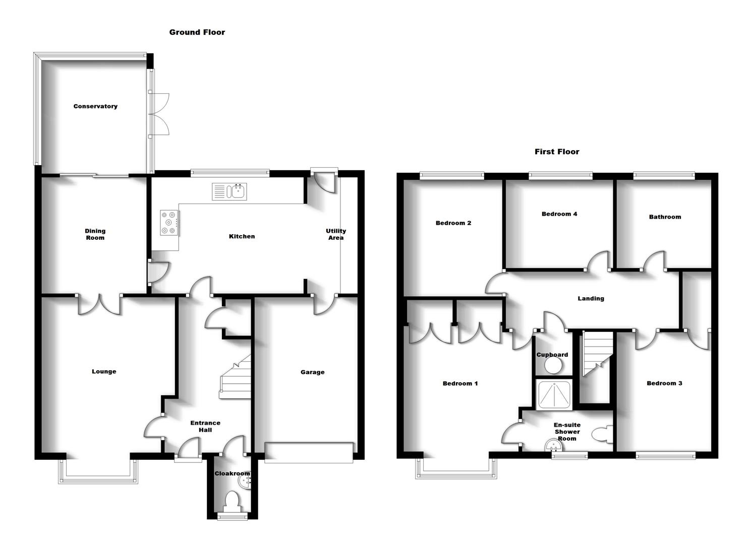 Floorplans For Cedar Avenue, Ryton On Dunsmore, Coventry