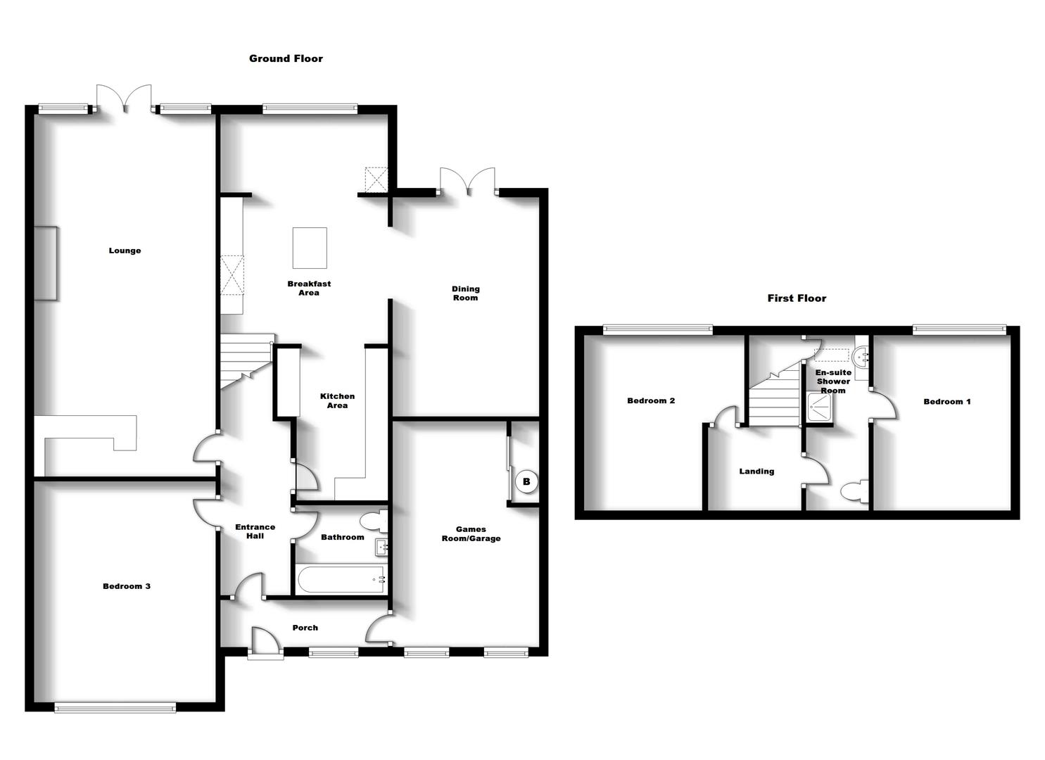 Floorplans For Orchard Way, Bilton, Rugby