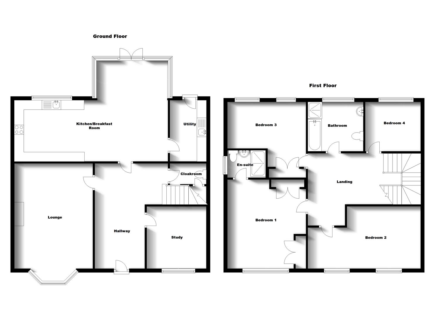 Floorplans For Betony Road, Coton Meadows, Rugby