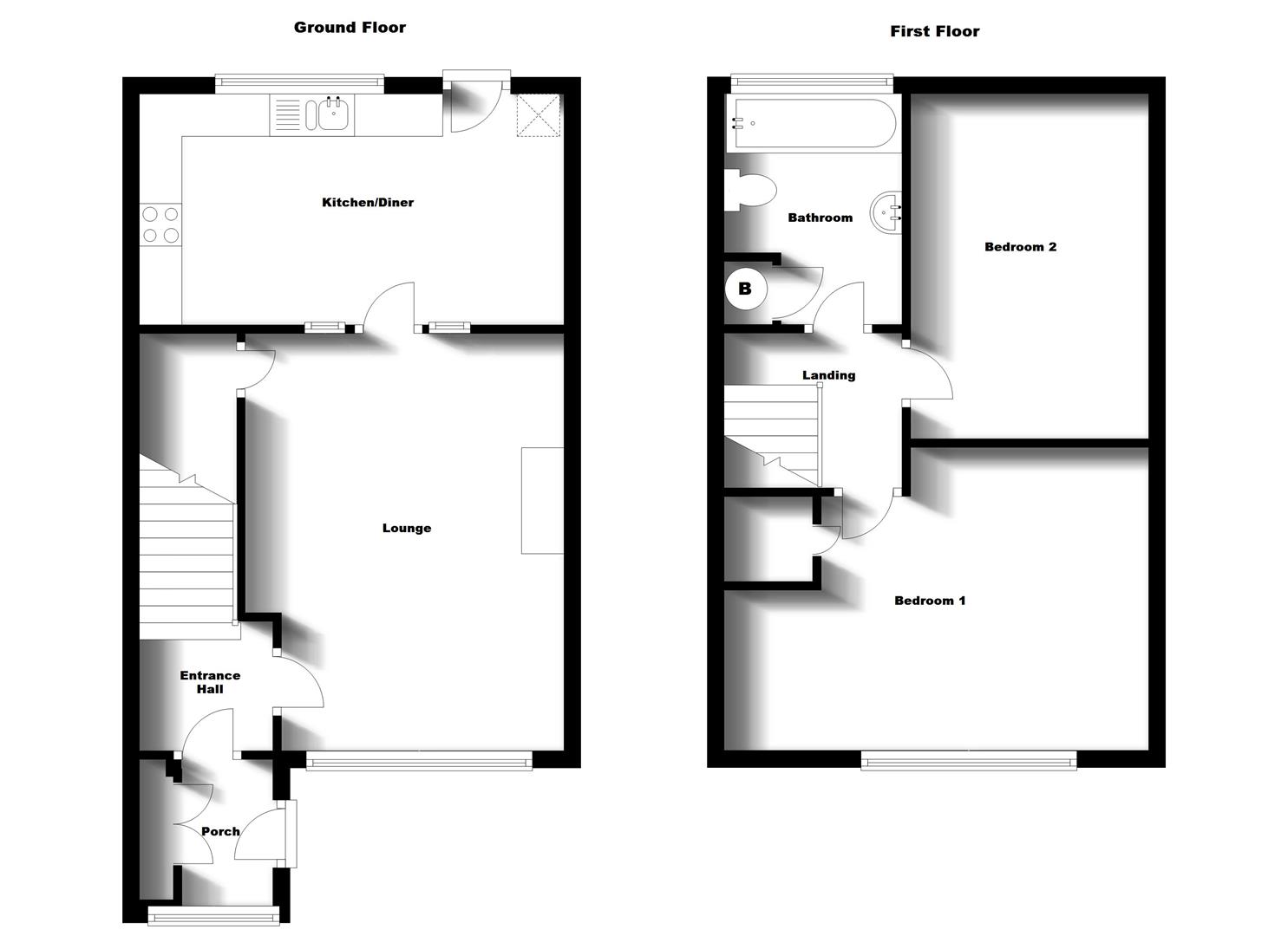 Floorplans For Frobisher Road, Bilton, Rugby