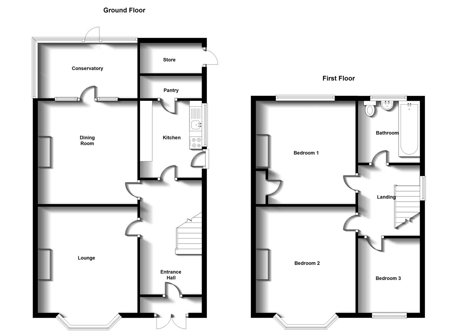 Floorplans For Addison Road, Bilton, Rugby