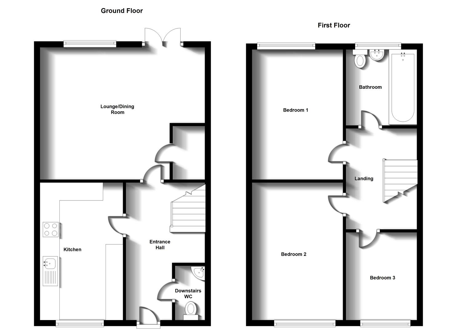 Floorplans For Callier Close, Cawston, Rugby