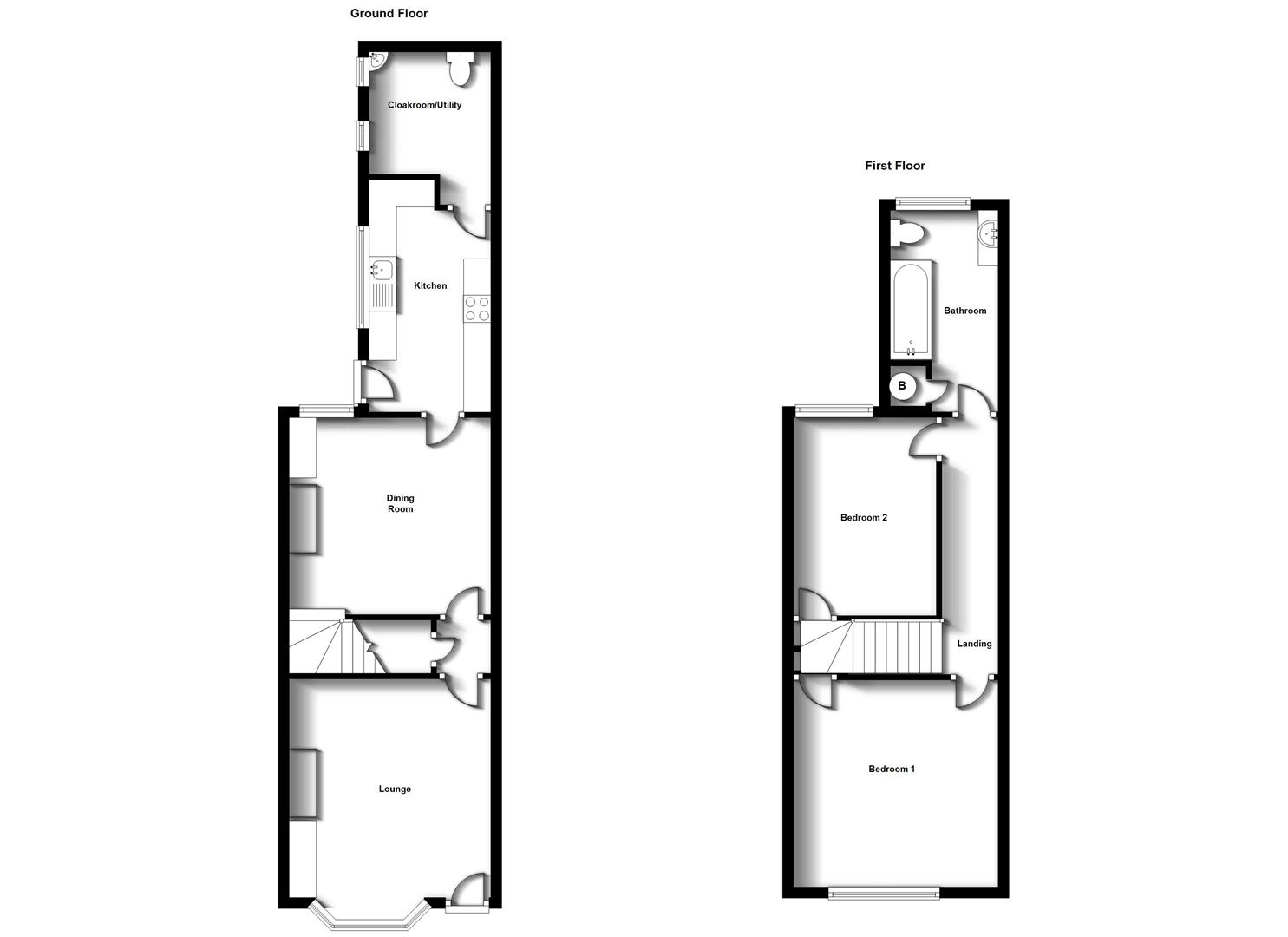 Floorplans For Worcester Street, Town Centre, Rugby