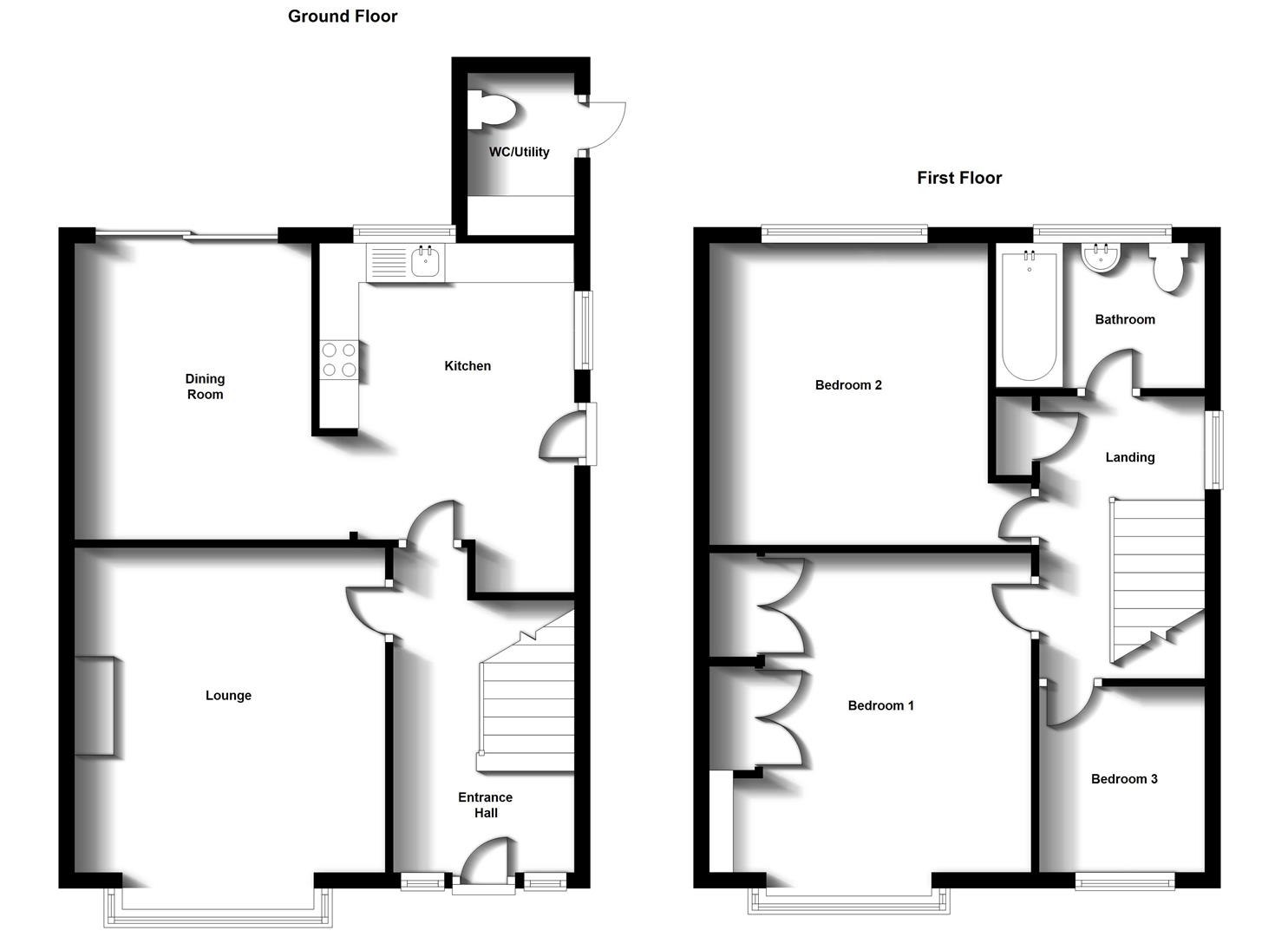 Floorplans For Hibbert Close, Rugby