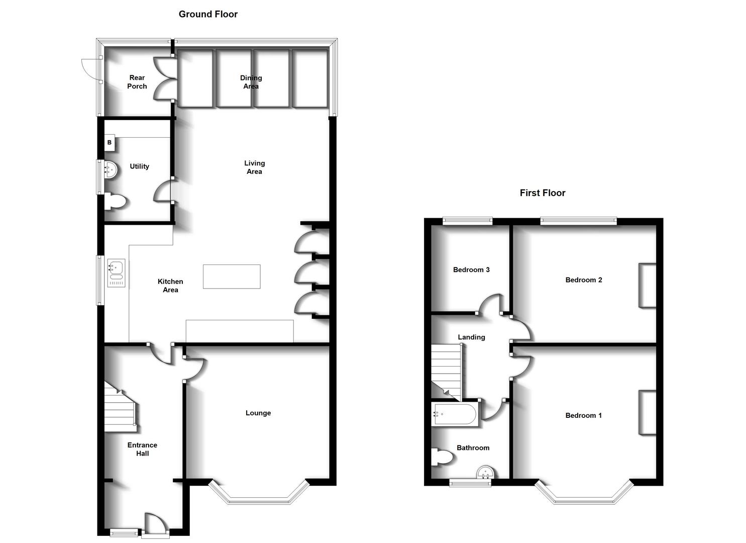 Floorplans For Coton Road, Churchover, Rugby
