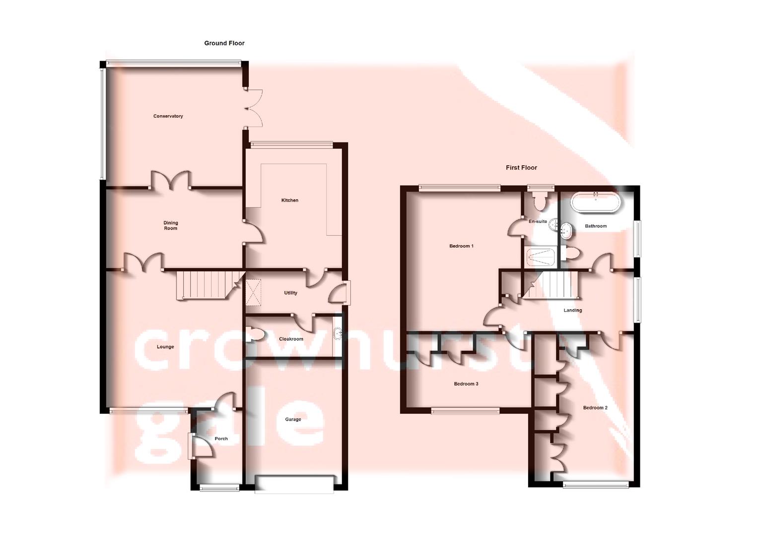 Floorplans For Weaver Drive, Long Lawford, Rugby