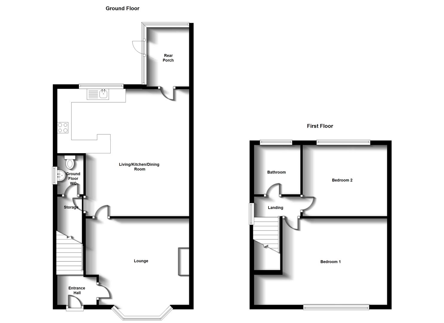 Floorplans For Alwyn Road, Bilton, Rugby