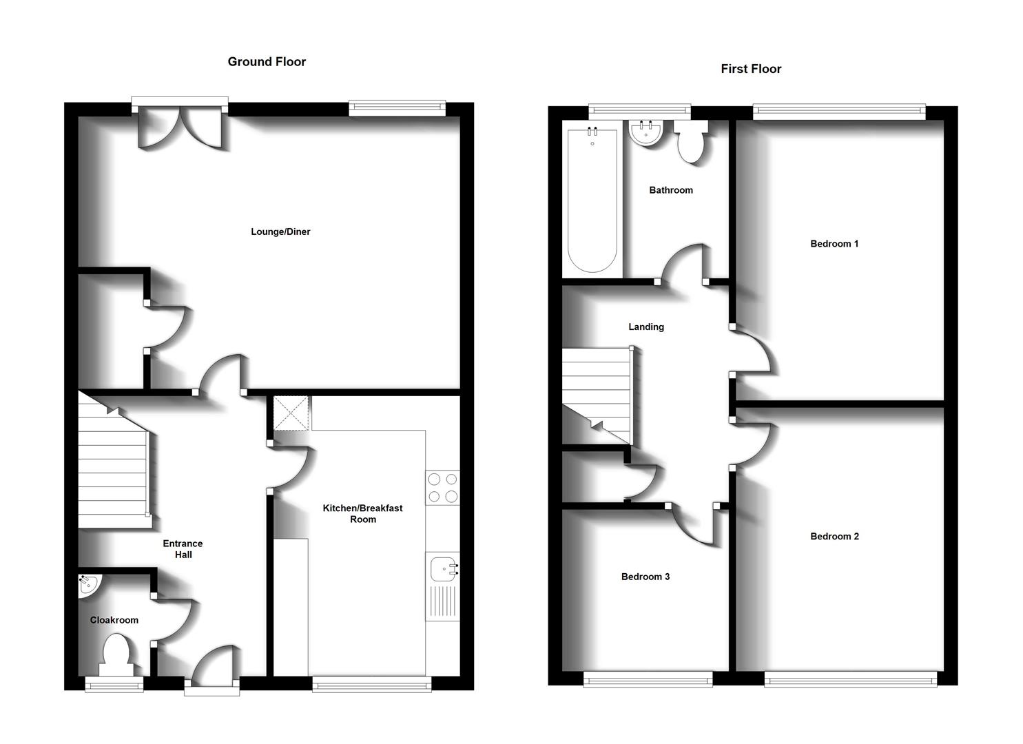 Floorplans For Callier Close, Cawston, Rugby