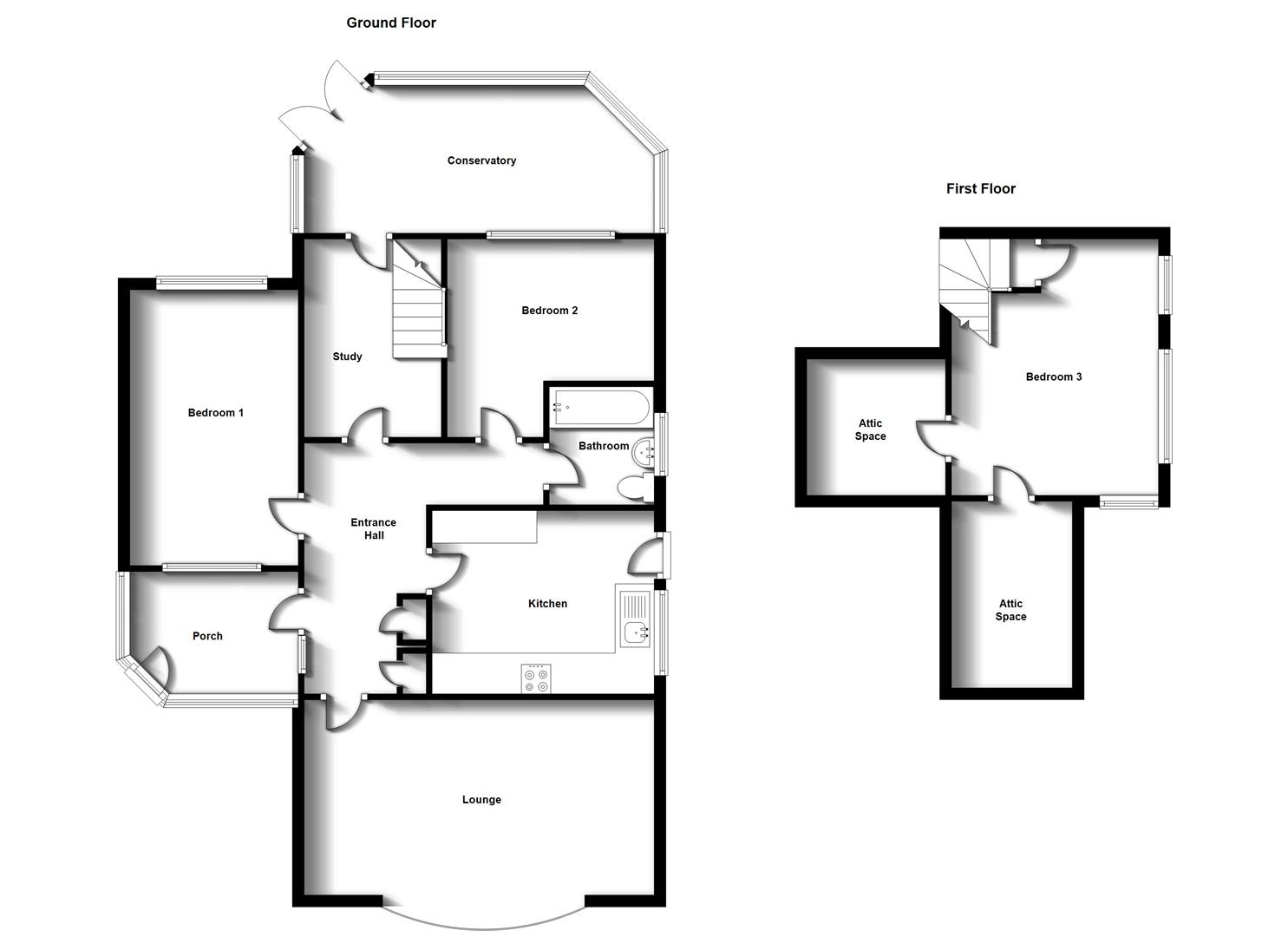 Floorplans For South View Road, Long Lawford, Rugby