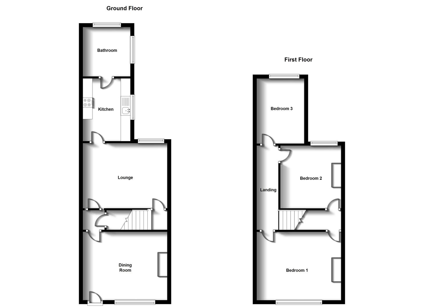 Floorplans For Newland Street, New Bilton, Rugby