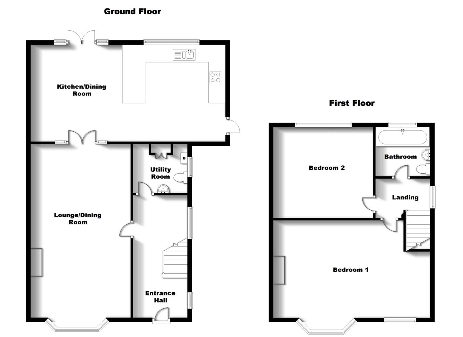 Floorplans For Plexfield Road, Bilton, Rugby