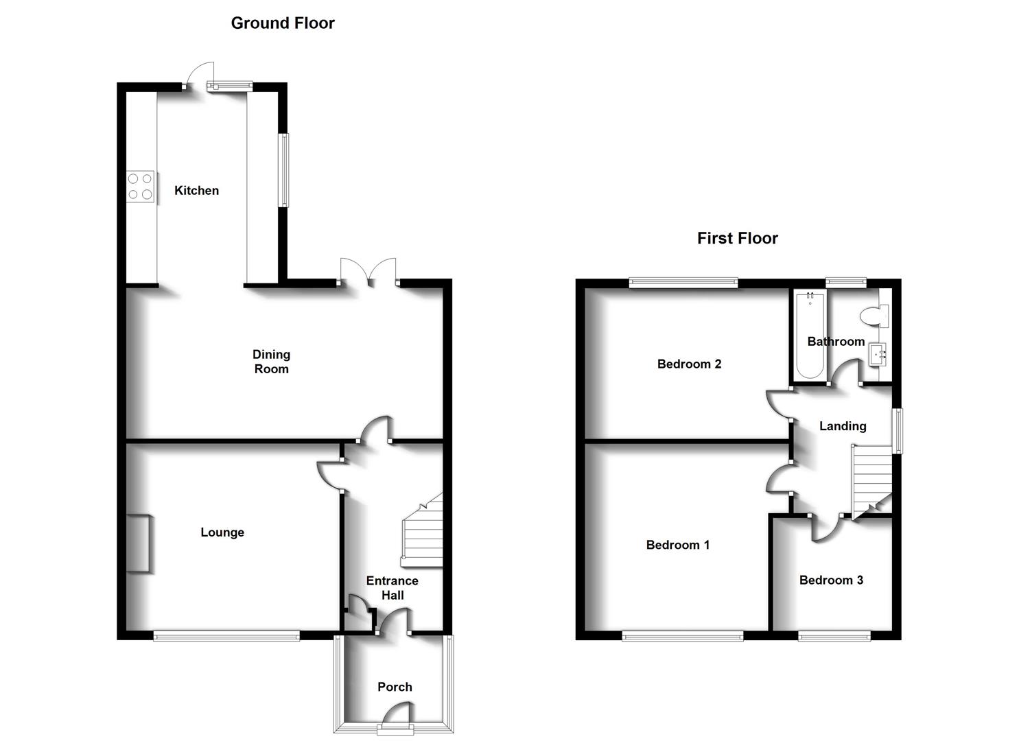 Floorplans For Pope Street, Bilton Rugby