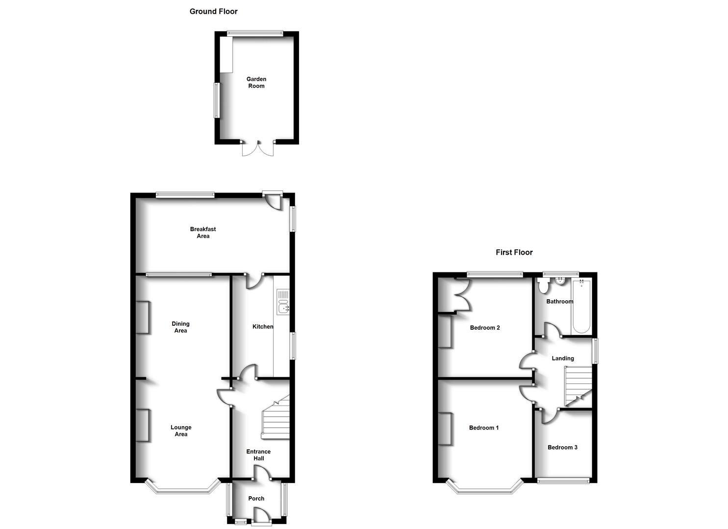 Floorplans For Wheatfield Road, Bilton, Rugby