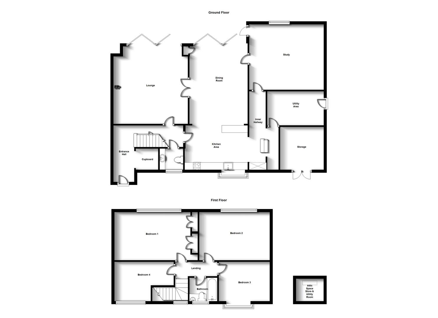 Floorplans For Brafield Leys, Hillside, Rugby