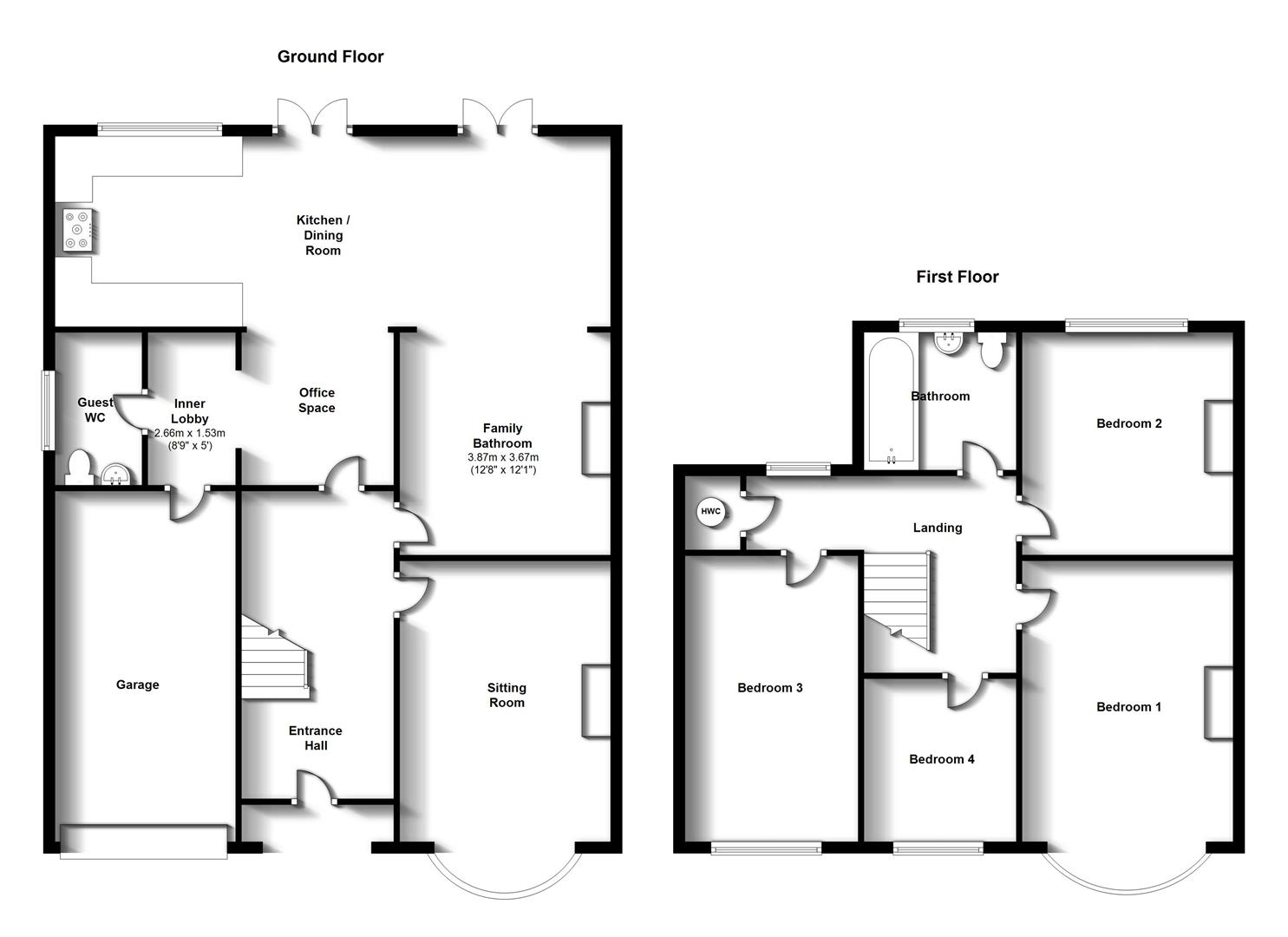 Floorplans For Cromwell Road, Rugby