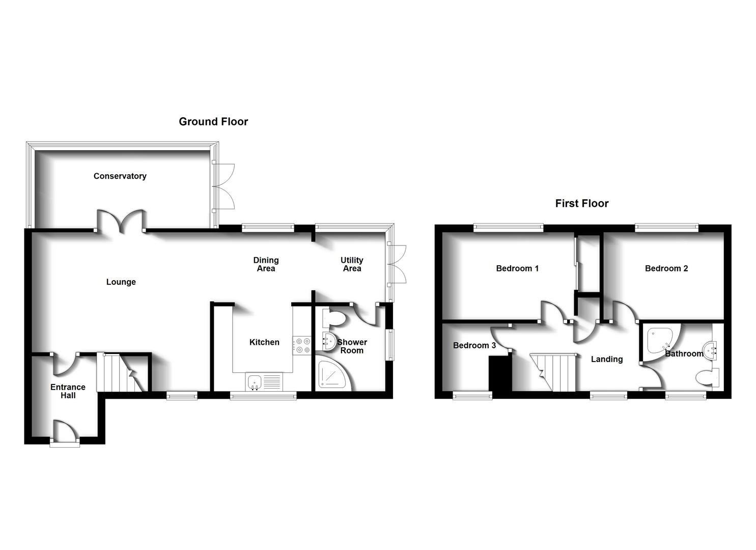 Floorplans For Lilac Drive, Bilton, Rugby