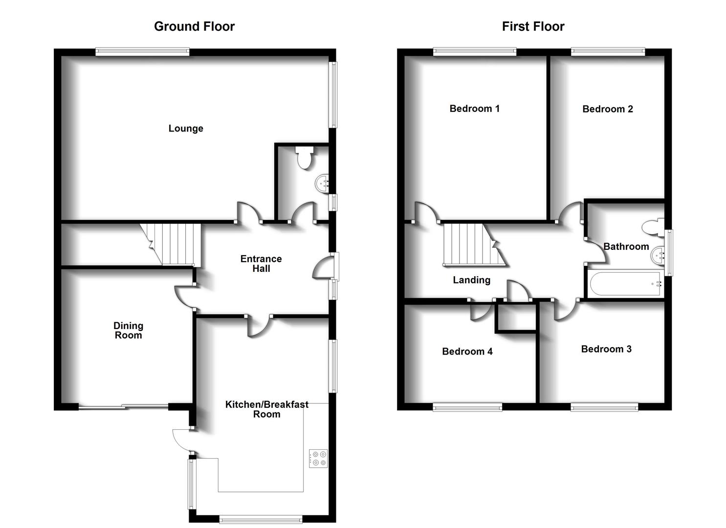 Floorplans For Montague Road, Woodlands,  Rugby