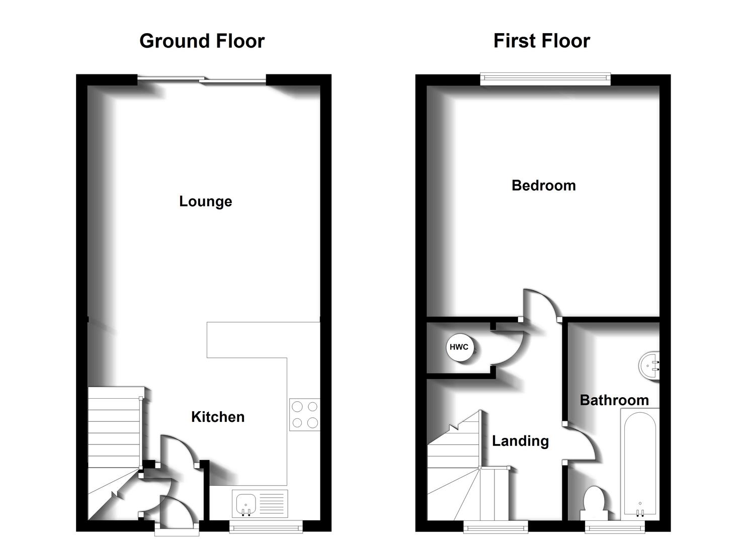 Floorplans For Anker Drive, Long Lawford, Rugby