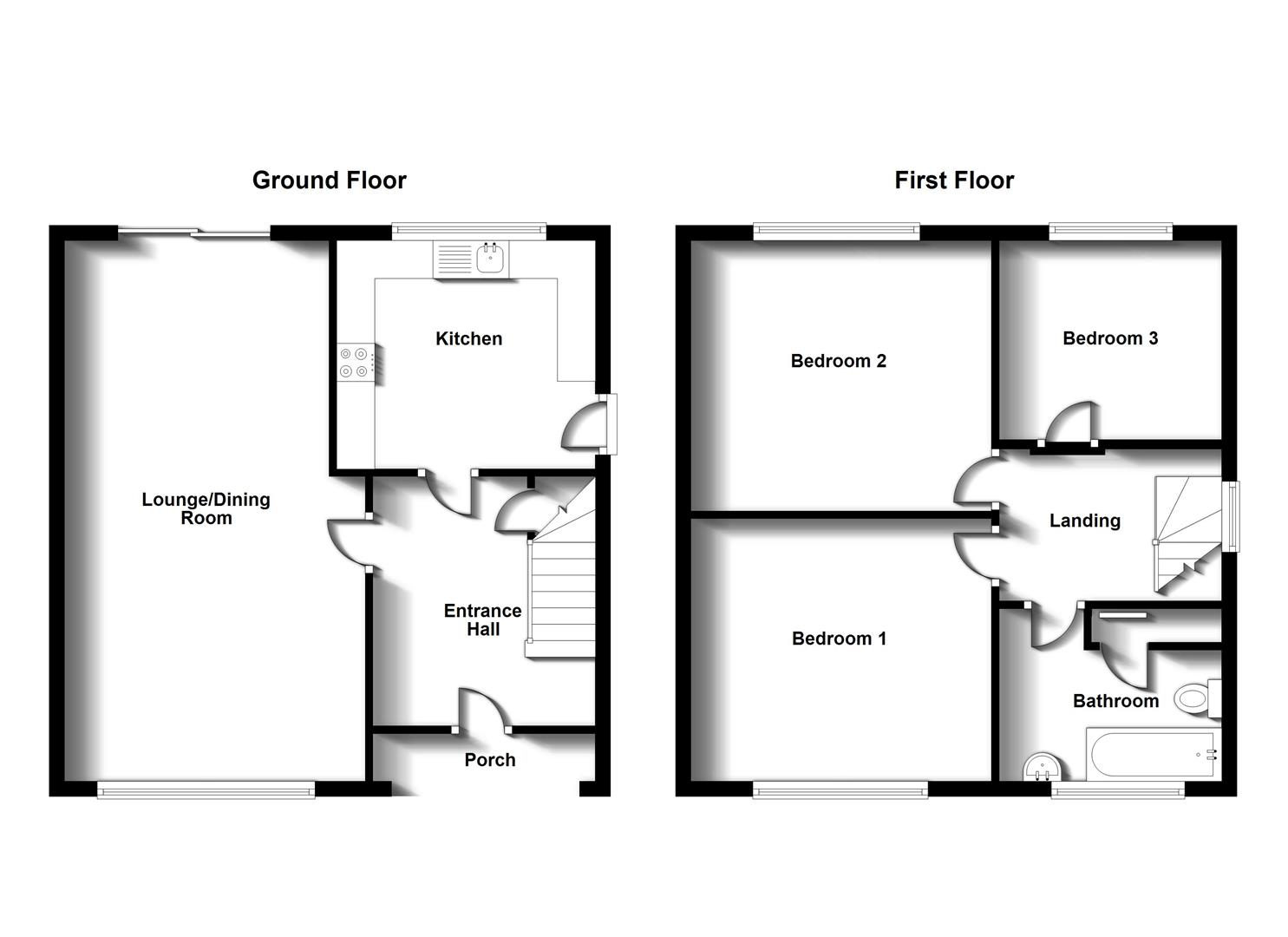 Floorplans For Allans Lane, Clifton Upon Dunsmore, Rugby