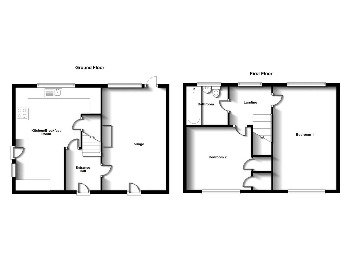 Floorplans For Elizabeth Way, Long Lawford, Rugby