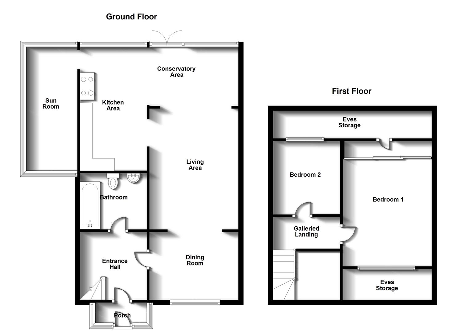 Floorplans For Firs Drive, Rugby