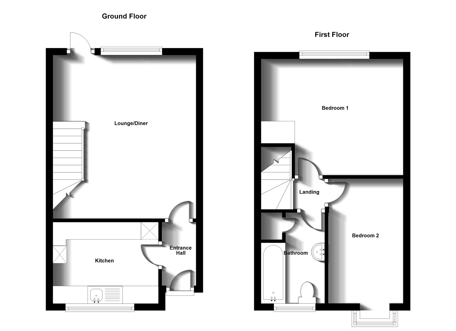 Floorplans For Madden Place, Bilton, Rugby
