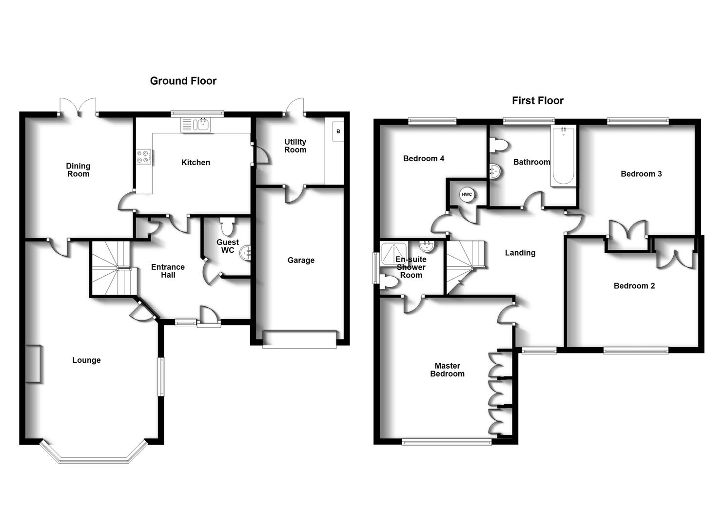 Floorplans For Spottiswood Close, Cawston, Rugby