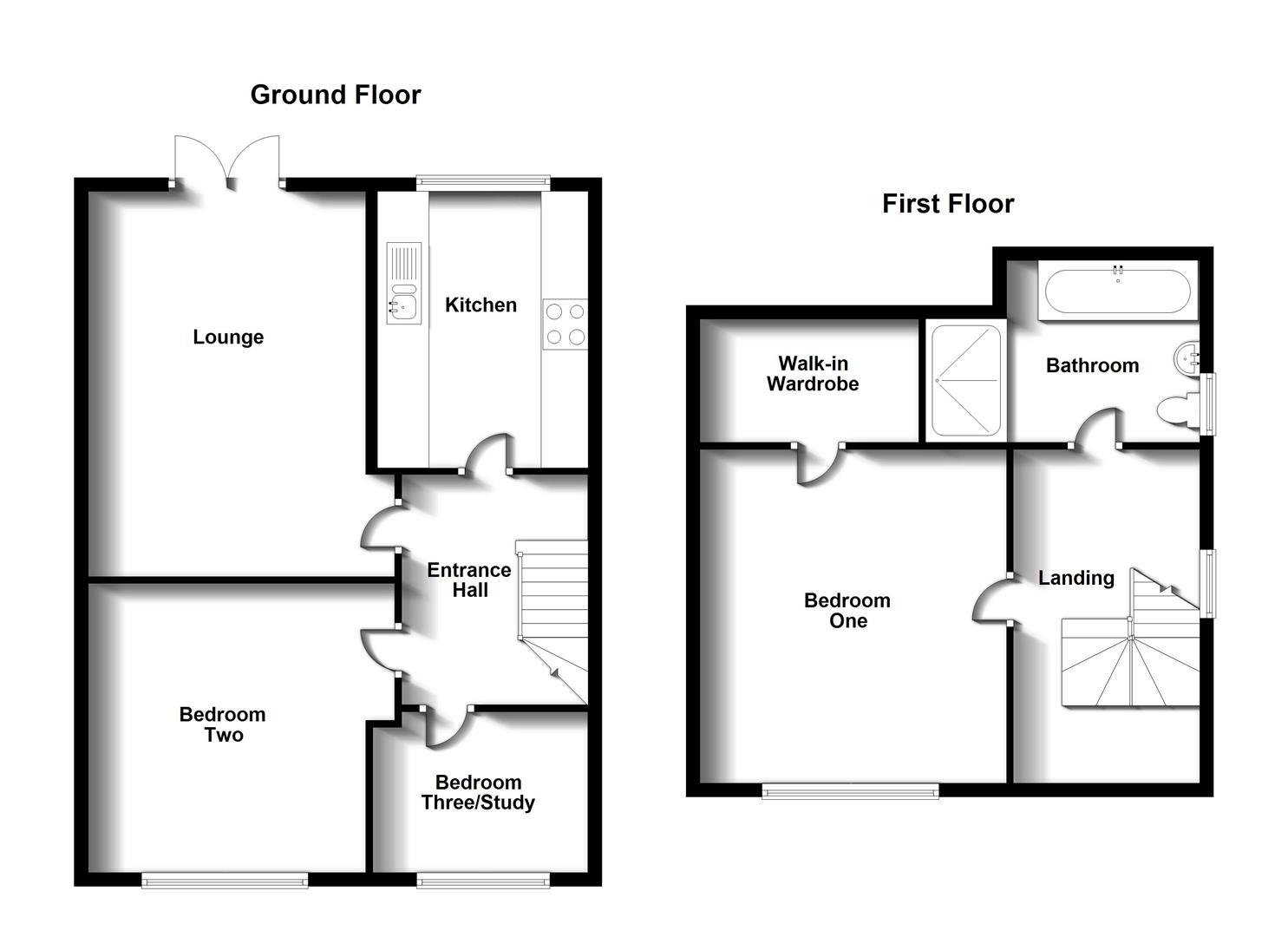 Floorplans For Sheridan Close, Hillside, Rugby