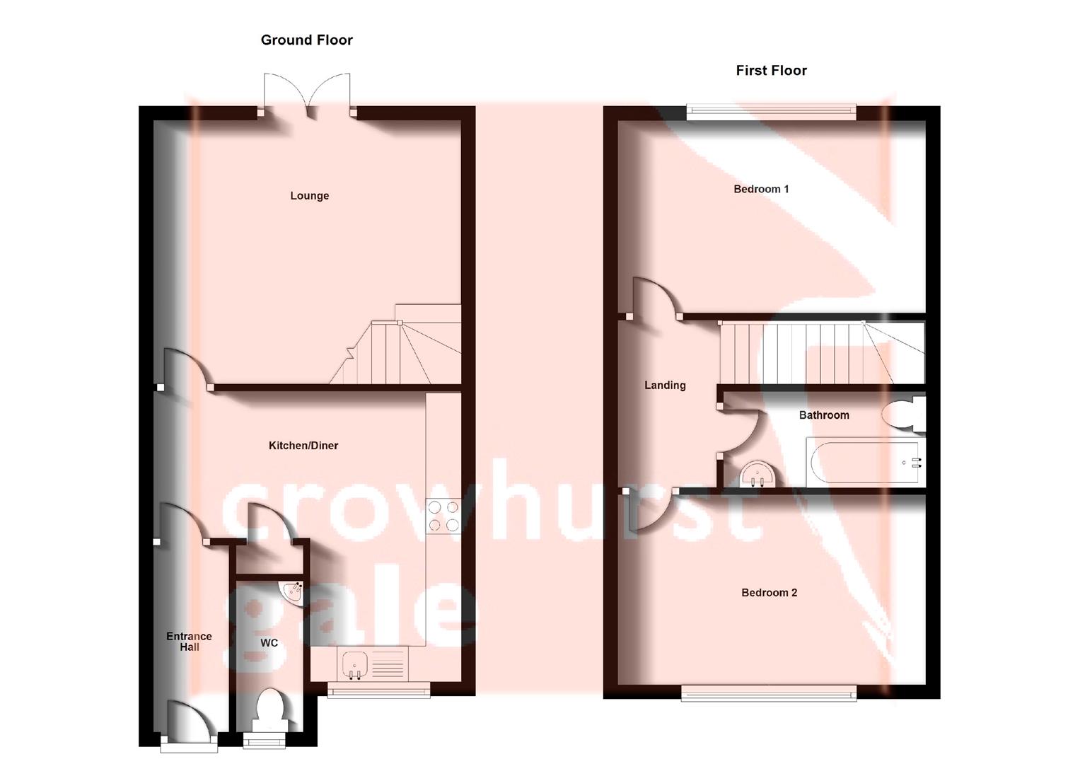 Floorplans For Willowford Close, Long Lawford, Rugby