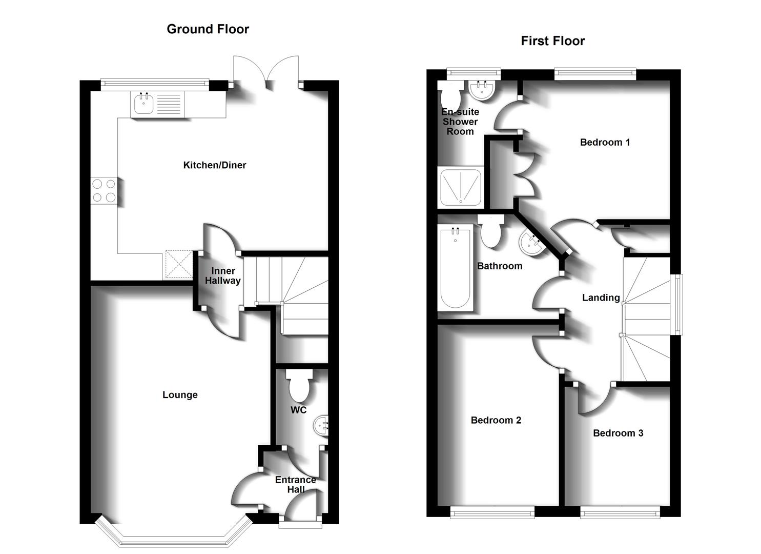 Floorplans For Benches Furlong, Coton Meadows, Rugby